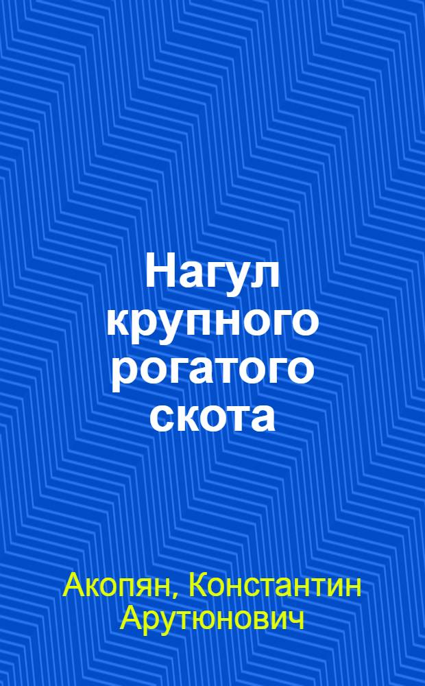 Нагул крупного рогатого скота