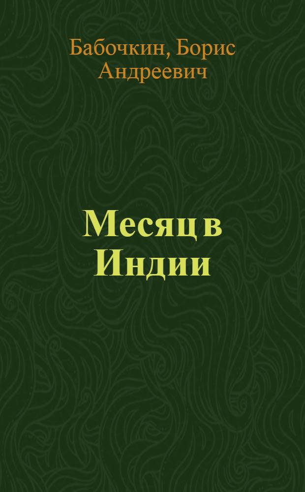 Месяц в Индии