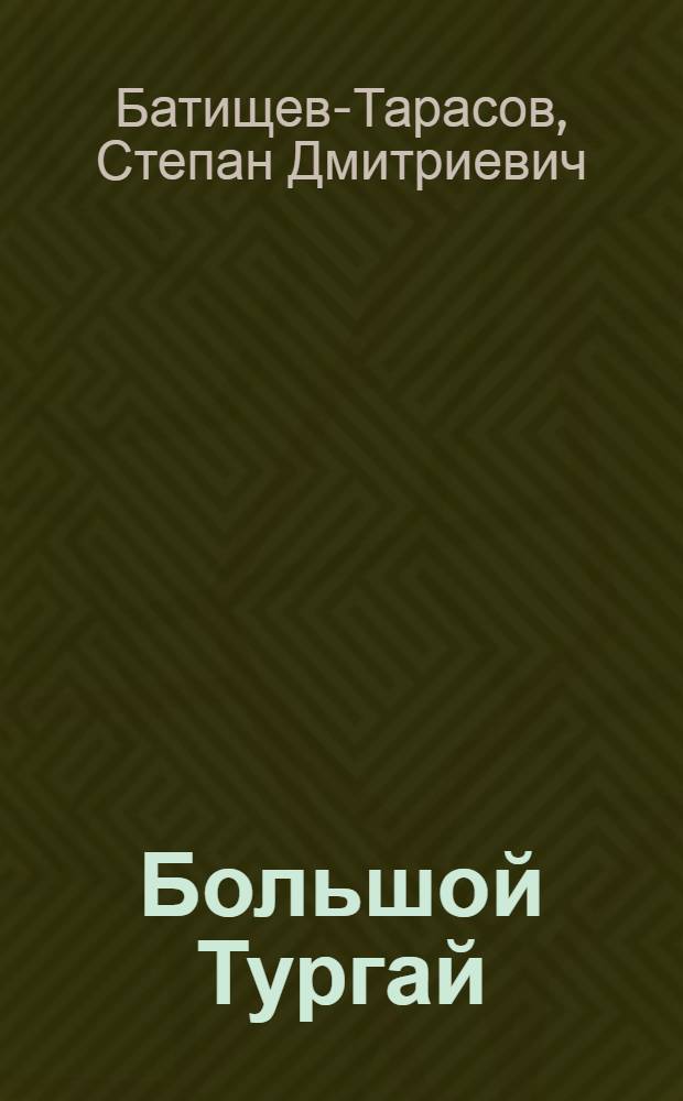 Большой Тургай : (Полезные ископаемые Тургайского прогиба и перспективы их пром. использования)