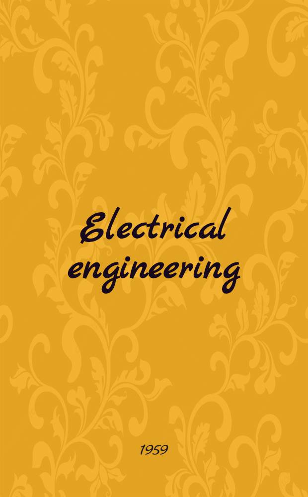 Electrical engineering : Хрестоматия по электротехнике : Для студентов горных специальностей вузов УССР