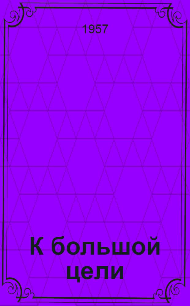 К большой цели