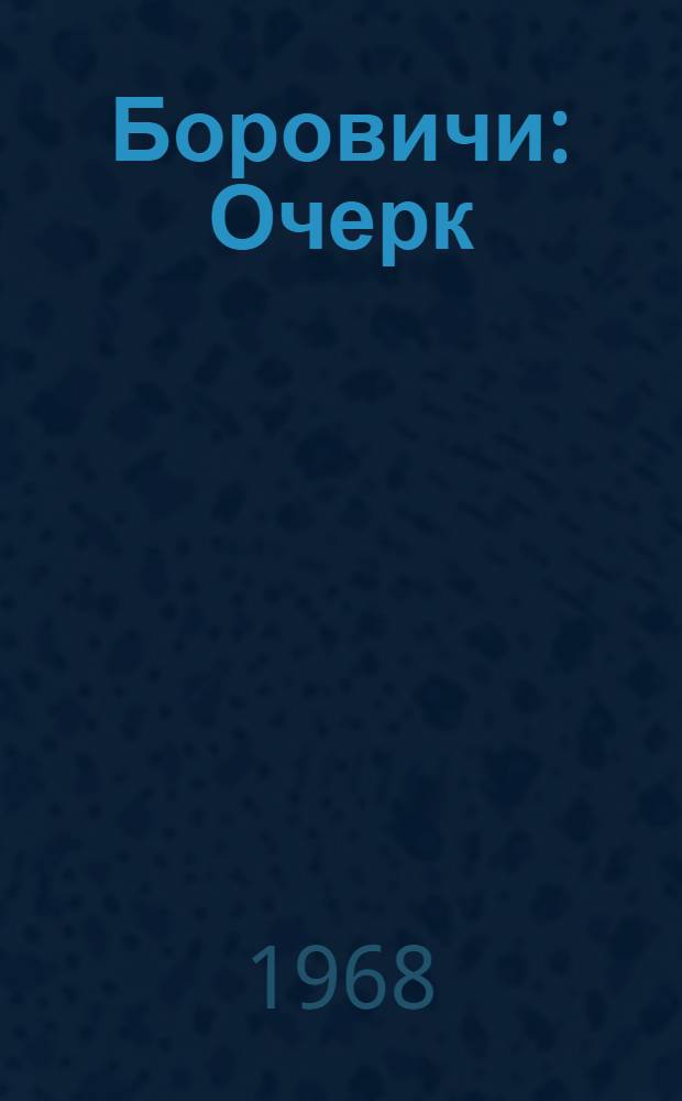 Боровичи : Очерк