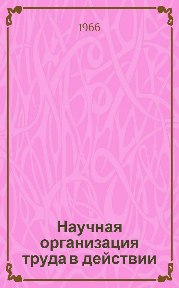 Научная организация труда в действии : З-д "Амурлитмаш"