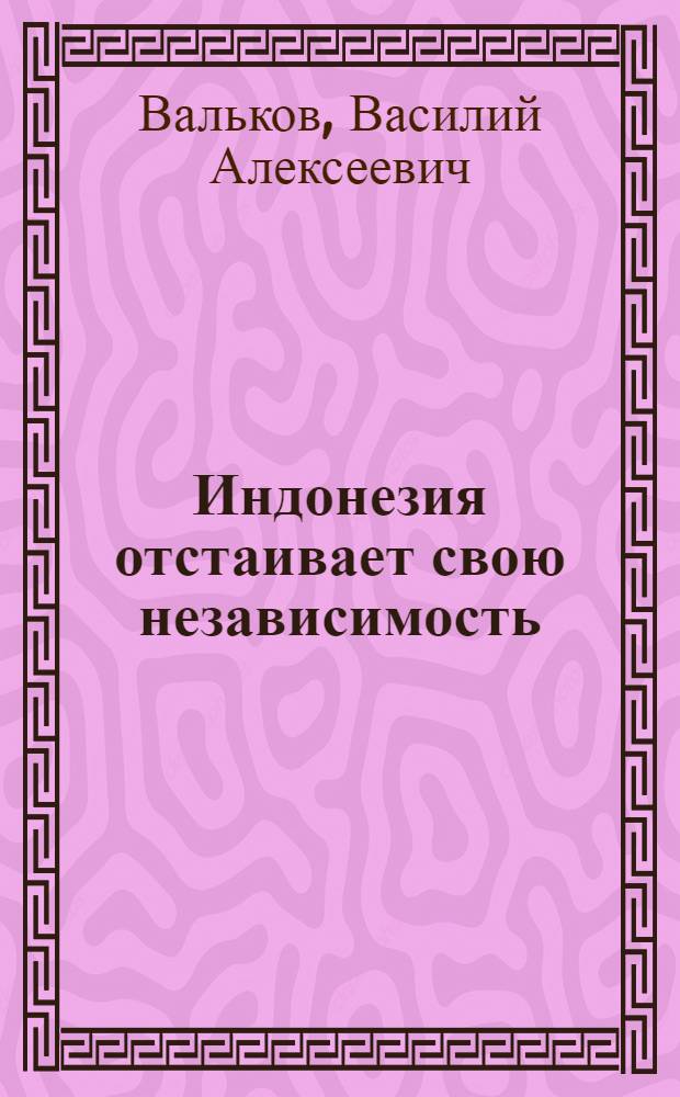 Индонезия отстаивает свою независимость