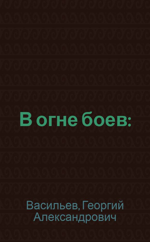 В огне боев : (Молодежь Енисейской губ. в годы иностр. воен. интервенции и гражданской войны)