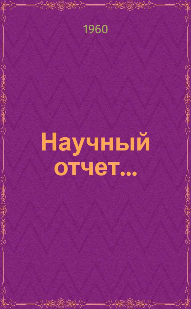 Научный отчет...
