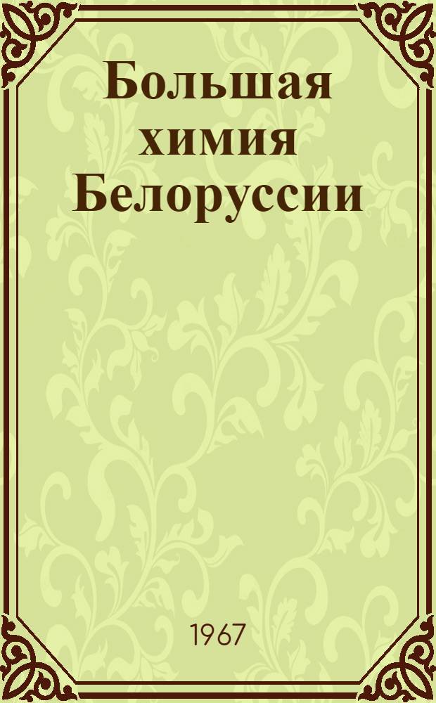 Большая химия Белоруссии