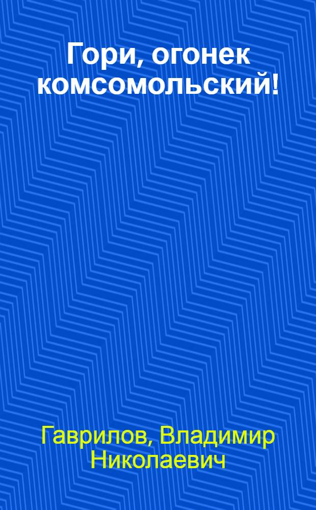 Гори, огонек комсомольский! : Очерк о бригаде коммунист. труда завода "Сибэлектромотор"