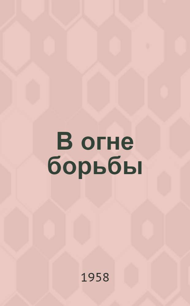 В огне борьбы : (Из истории гражданской войны 1918-1922 гг. на Дальнем Востоке)