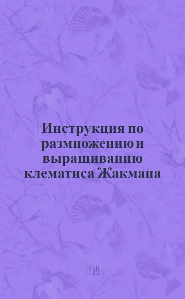 Инструкция по размножению и выращиванию клематиса Жакмана