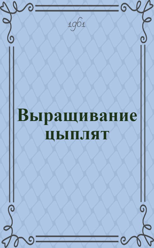 Выращивание цыплят