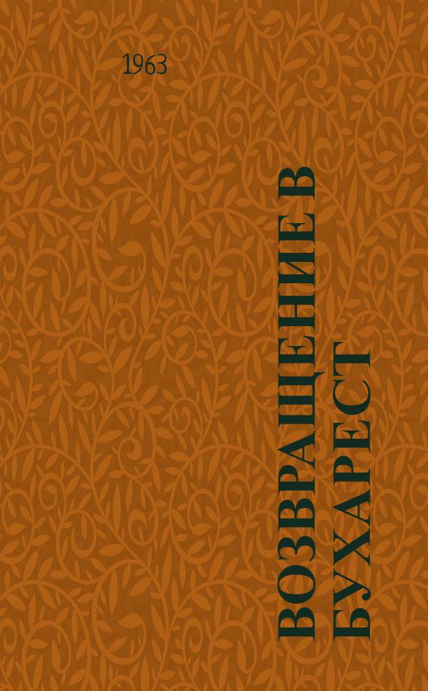 Возвращение в Бухарест : Роман