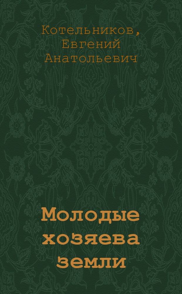 Молодые хозяева земли : Заметки журналиста