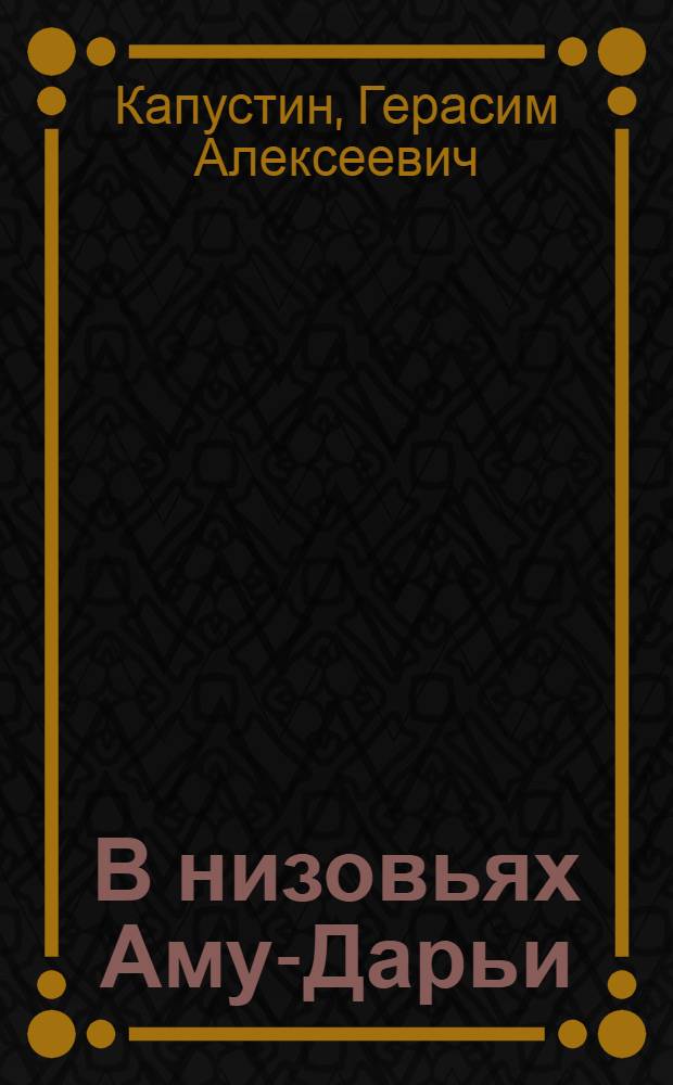 В низовьях Аму-Дарьи : Докум. повесть