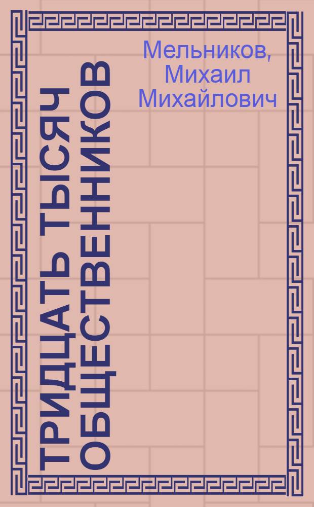 Тридцать тысяч общественников
