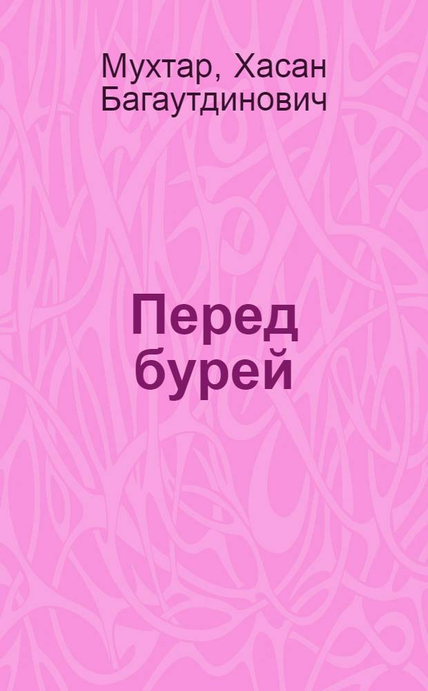 Перед бурей : Повесть