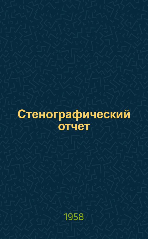 Стенографический отчет