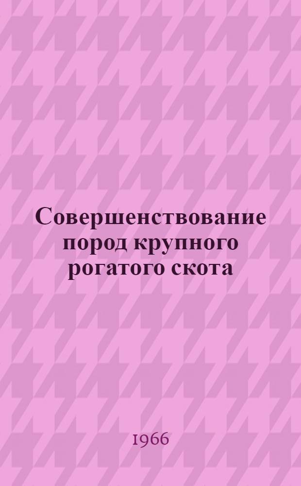 Совершенствование пород крупного рогатого скота : Сборник статей