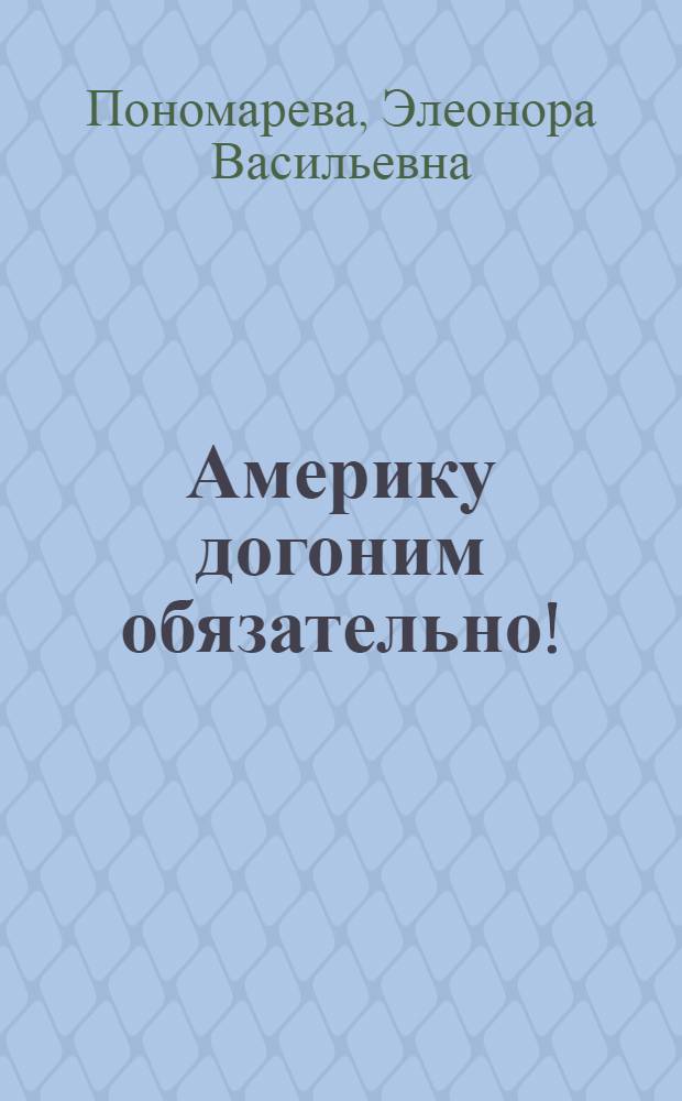Америку догоним обязательно!