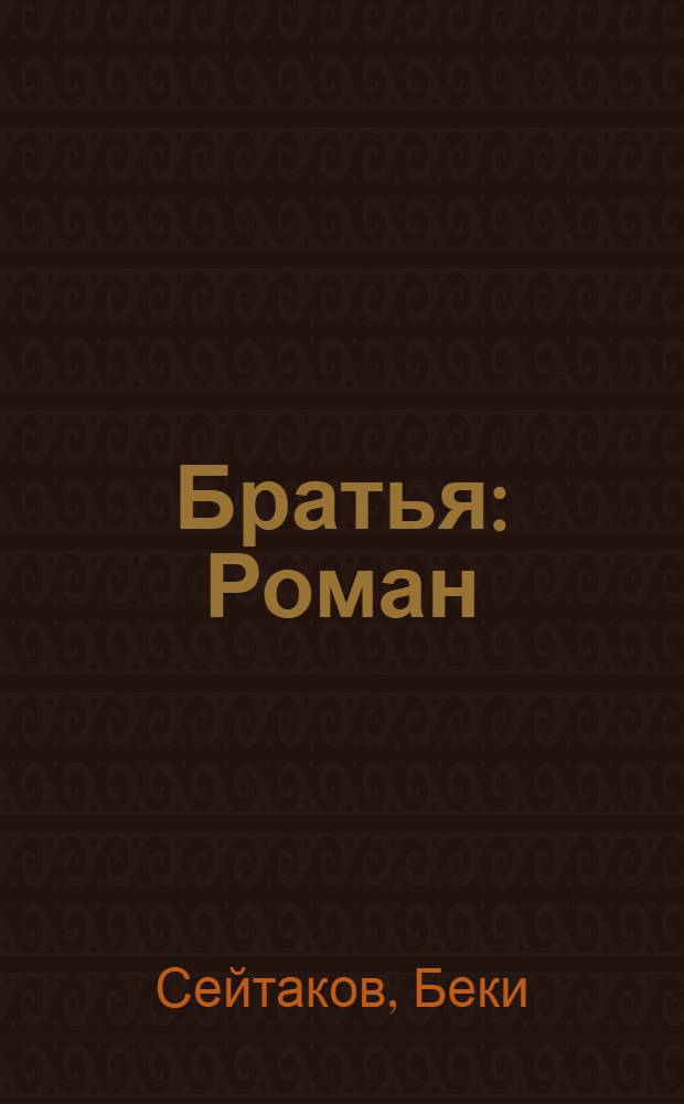 Братья : Роман