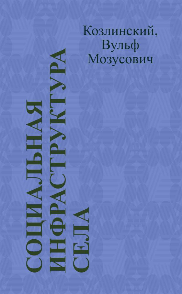 Социальная инфраструктура села : Автореф. дис. на соиск. учен. степ. д-ра экон. наук : (08.00.22)