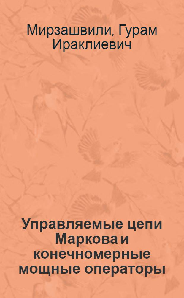 Управляемые цепи Маркова и конечномерные мощные операторы : Автореф. дис. на соиск. учен. степ. канд. физ.-мат. наук : (01.01.05)