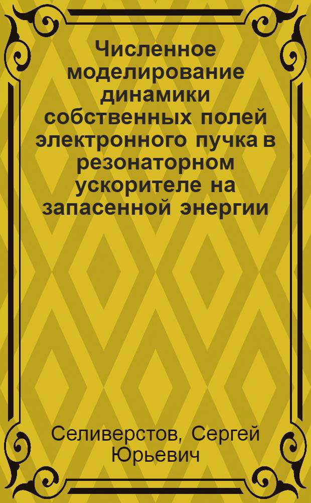 Численное моделирование динамики собственных полей электронного пучка в резонаторном ускорителе на запасенной энергии : Автореф. дис. на соиск. учен. степ. канд. физ.-мат. наук : (01.04.20)
