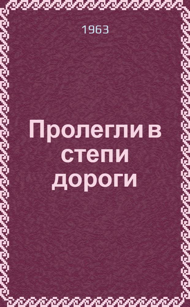 Пролегли в степи дороги : Роман