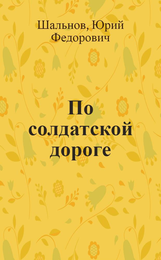 По солдатской дороге : Повесть
