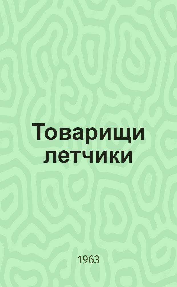 Товарищи летчики : Записки авиац. командира