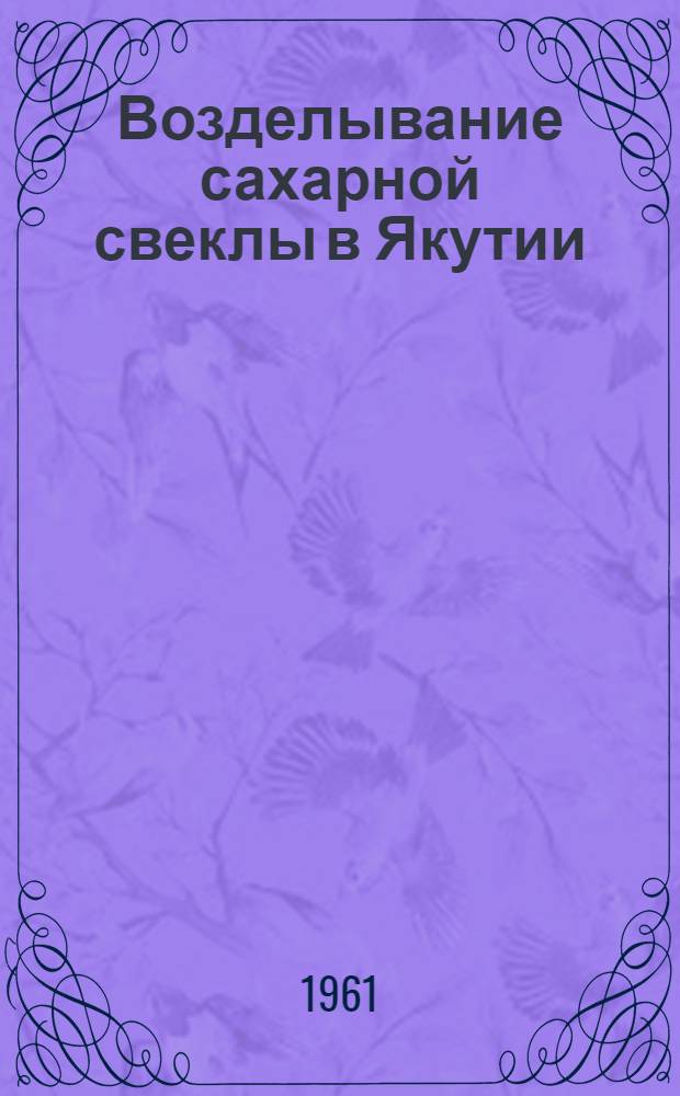 Возделывание сахарной свеклы в Якутии