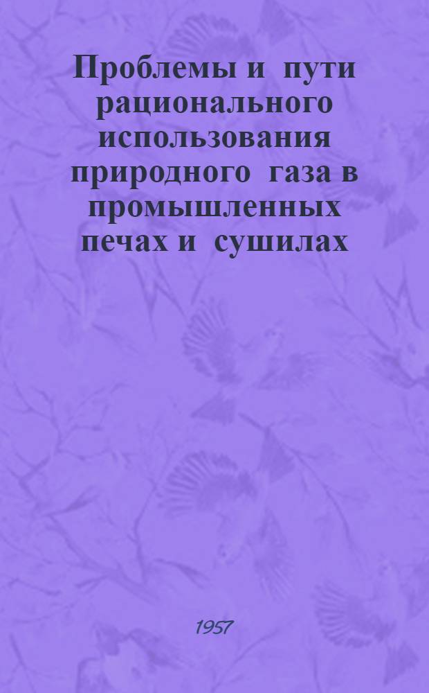 Проблемы и пути рационального использования природного газа в промышленных печах и сушилах