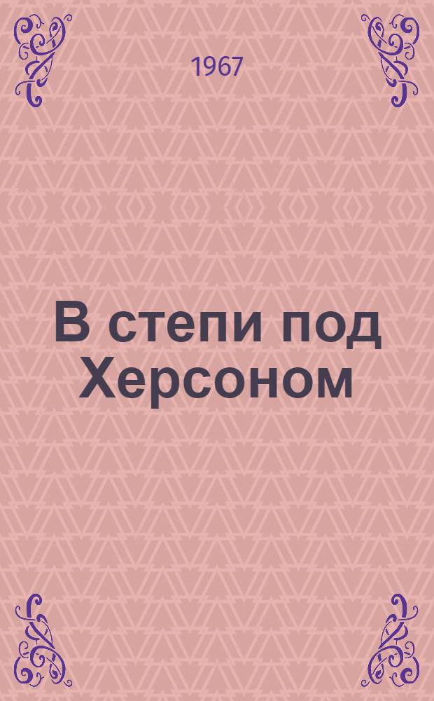 В степи под Херсоном : Док. повесть об А.Г. Железнякове : Для детей