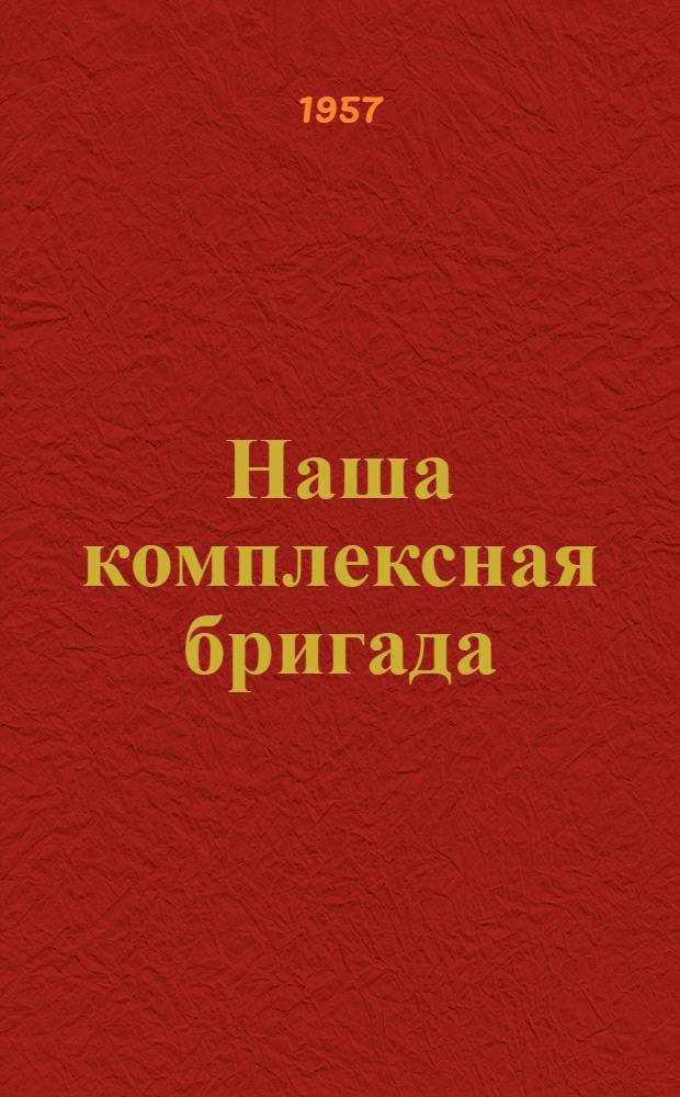 Наша комплексная бригада