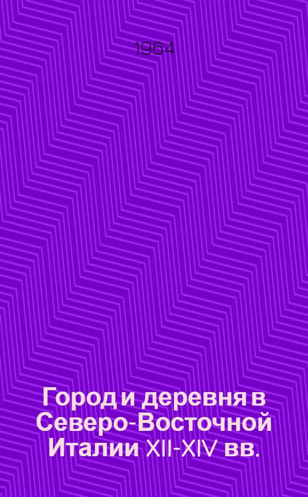 Город и деревня в Северо-Восточной Италии XII-XIV вв. : Автореферат дис. на соискание учен. степени кандидата ист. наук