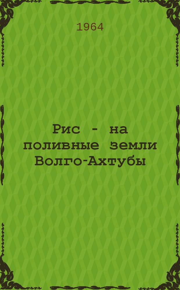 Рис - на поливные земли Волго-Ахтубы : (Указатель литературы)