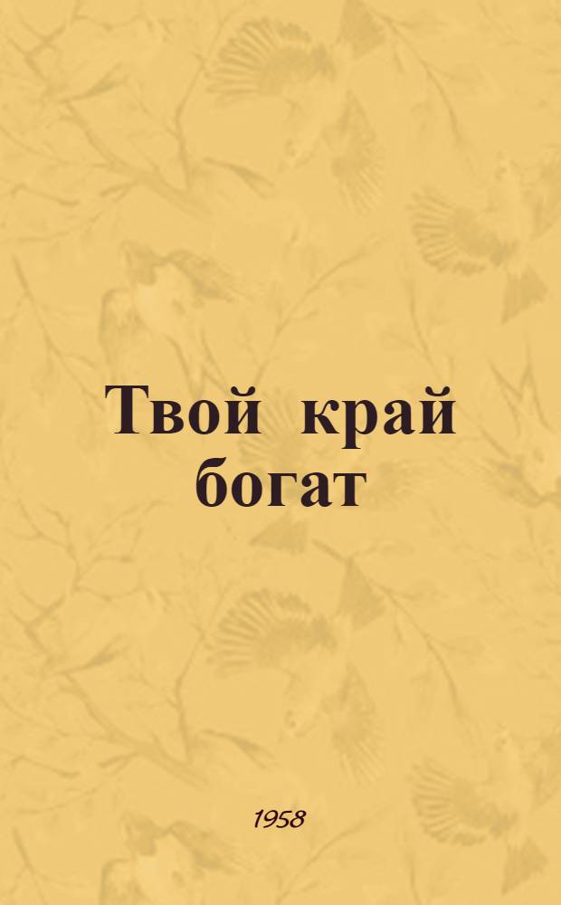 Твой край богат : О Кировской обл. : Для детей