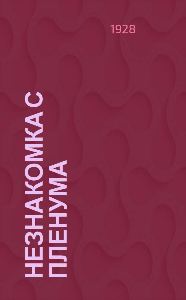 Незнакомка с пленума