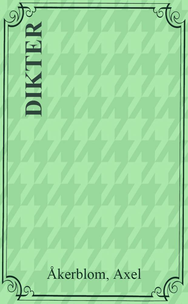Dikter