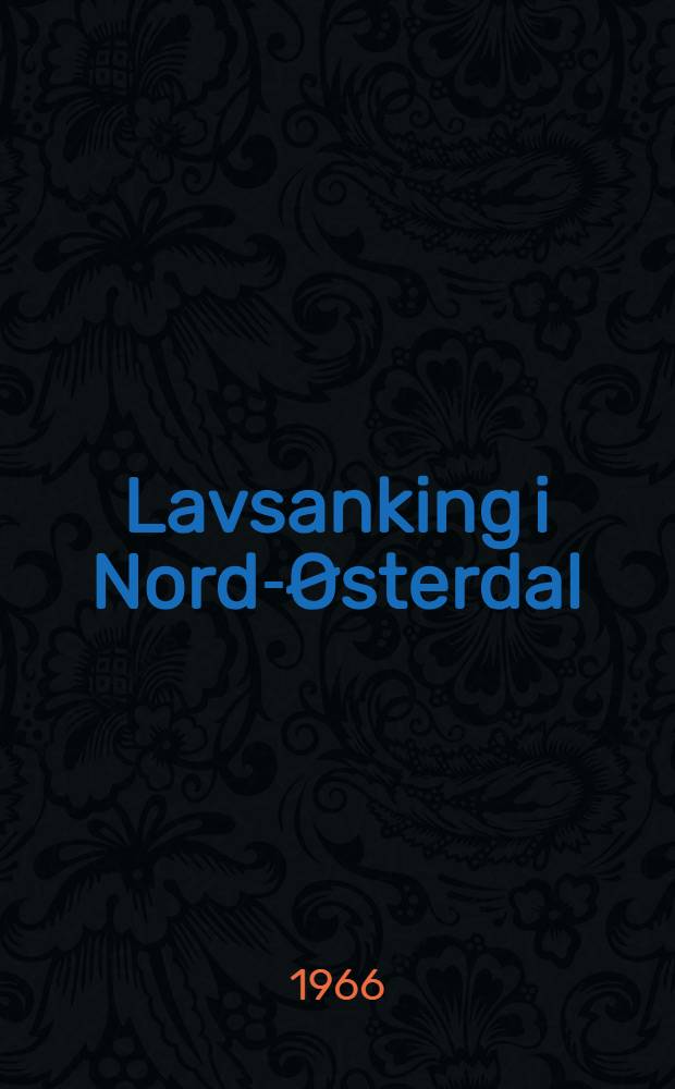 Lavsanking i Nord-Østerdal = Harvesting of lichens in Nord-Østerdal : spesielt dens betydning for naturlig foryngelse av furu