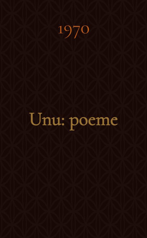 Unu : poeme