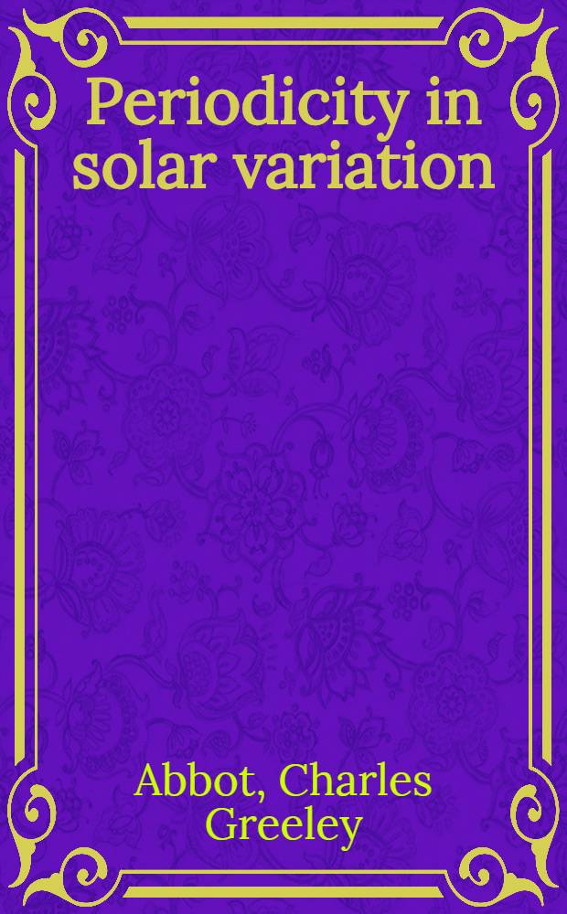 Periodicity in solar variation