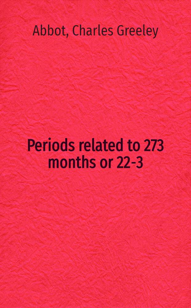 Periods related to 273 months or 22-3/4 years