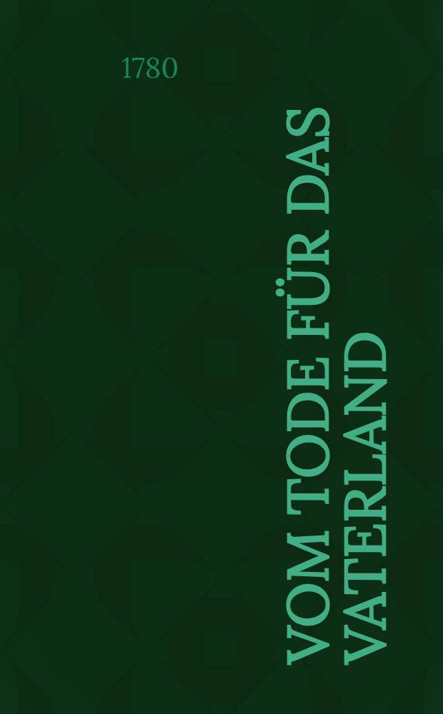 Vom Tode für das Vaterland