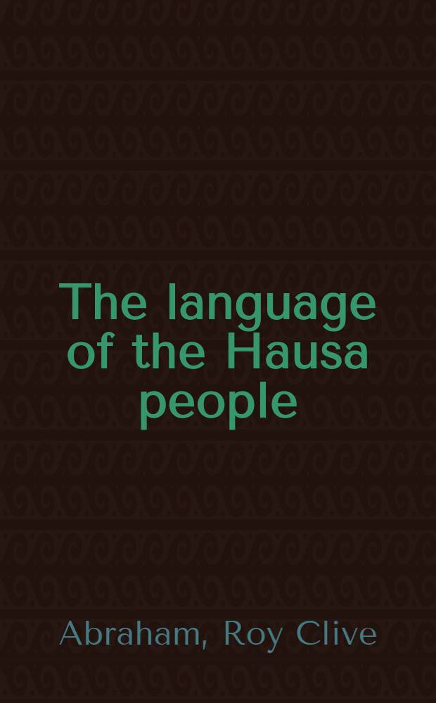 The language of the Hausa people