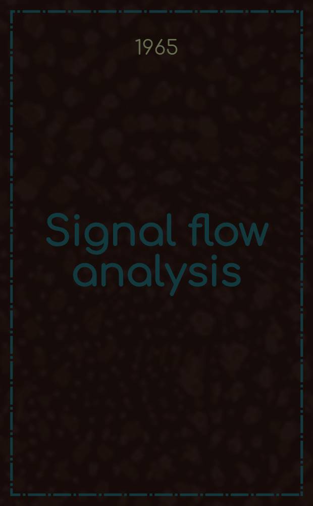 Signal flow analysis