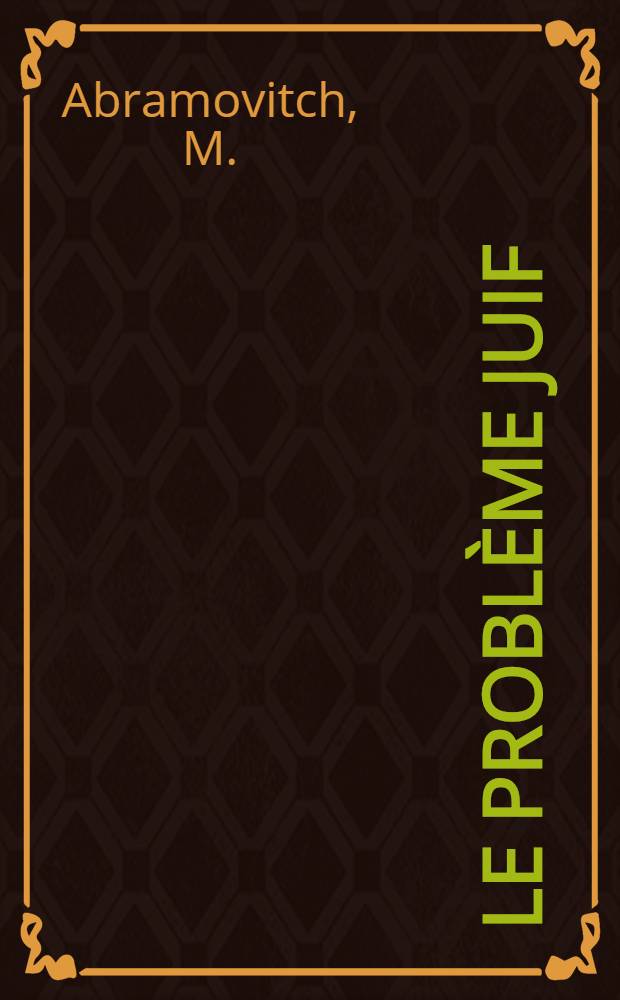 Le problème juif