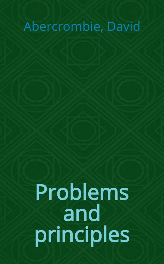 Problems and principles : studies in the teaching of English as a second language