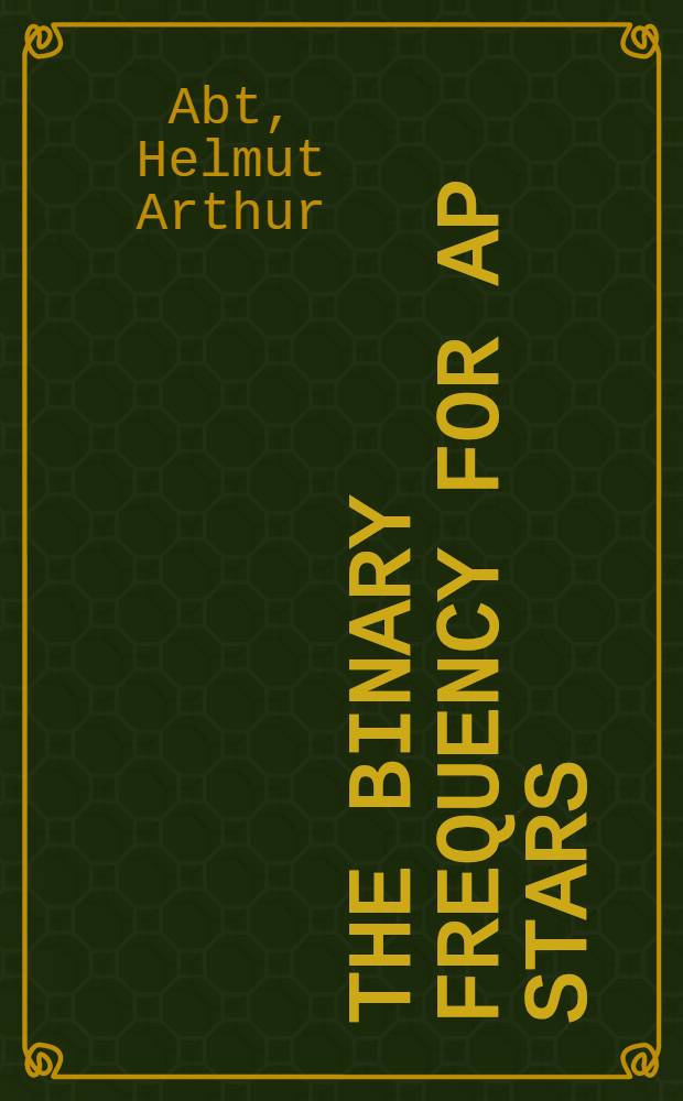 The binary frequency for ap stars