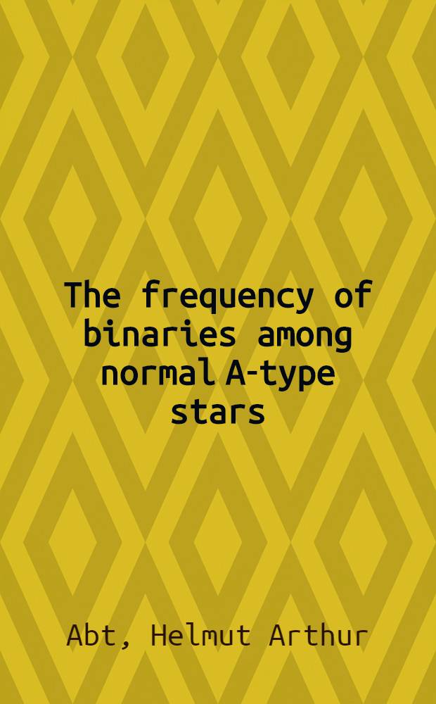 The frequency of binaries among normal A-type stars